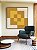 Quadro Quadrado Abstrato Geométrico Amarelo Ouro Areia Canvas Moldura - Imagem 3