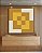 Quadro Quadrado Abstrato Geométrico Amarelo Ouro Areia Canvas Moldura - Imagem 4