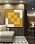 Quadro Quadrado Abstrato Geométrico Amarelo Ouro Areia Canvas Moldura - Imagem 5