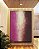 Quadro Vertical Abstrato Rosa Bege Vinho Efeito Pintura Canvas Moldura - Imagem 3
