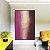 Quadro Vertical Abstrato Rosa Bege Vinho Efeito Pintura Canvas Moldura - Imagem 5