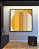 Quadro Quadrado Abstrato Geométrico Amarelo Areia Círculo Canvas Moldura - Imagem 5