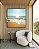 Quadro Quadrado Mar Turquesa Sol Claro Vivo Praia Canvas Moldura - Imagem 4