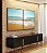 Duo de Quadros Mar Turquesa Sol Claro Vivo Praia Canvas Moldura - Imagem 4