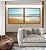 Duo de Quadros Quadrados Mar Turquesa Sol Claro Vivo Praia Canvas Moldura - Imagem 5