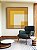 Quadro Quadrado Amarelo Ouro Areia Geométrico Arte Canvas Moldura - Imagem 4