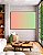 Quadro Horizontal Abstrato Degradê Rosa Salmão Verde Menta Canvas Moldura - Imagem 5
