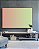 Quadro Horizontal Abstrato Degradê Rosa Salmão Verde Menta Canvas Moldura - Imagem 2