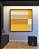 Quadro Quadrado Abstrato Geométrico Listras Amarelo Ouro Areia Canvas Moldura - Imagem 5