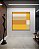 Quadro Quadrado Abstrato Geométrico Listras Amarelo Ouro Areia Canvas Moldura - Imagem 4