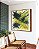 Quadro Quadrado Abstrato Azul Marinho Verde Limão Areia Canvas Moldura - Imagem 4