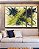 Trio de Quadros Estilizados Abstrato Azul Marinho Verde Limão Areia Canvas Moldura - Imagem 2