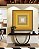 Quadro Quadrado Abstrato Geométrico Amarelo Ouro Areia Degradê Canvas Moldura - Imagem 1