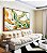 Quadro Horizontal Abstrato Verde Dourado Branco Mármore Canvas Moldura - Imagem 2