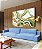 Quadro Horizontal Abstrato Verde Dourado Branco Mármore Canvas Moldura - Imagem 5