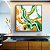 Quadro Quadrado Abstrato Verde Dourado Branco Efeito Marmóre Canvas Moldura - Imagem 4