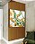 Quadro Quadrado Abstrato Verde Dourado Branco Efeito Marmóre Canvas Moldura - Imagem 1