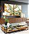 Duo de Quadros Abstrato Verde Dourado Branco Efeito Marmóre Canvas Moldura - Imagem 1