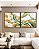 Duo de Quadros Quadrados Abstrato Verde Dourado Branco Efeito Marmóre Canvas Moldura - Imagem 5