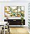 Trio de Quadros Estilizados Abstrato Verde Dourado Branco Efeito Marmóre Canvas Moldura - Imagem 4