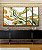 Trio de Quadros Estilizados Abstrato Verde Dourado Branco Efeito Marmóre Canvas Moldura - Imagem 3