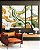 Trio de Quadros Estilizados Abstrato Verde Dourado Branco Efeito Marmóre Canvas Moldura - Imagem 1
