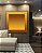 Quadro Quadrado Abstrato Degradê Margem Amarelo Ouro Chocolate Canvas Moldura - Imagem 1