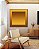 Quadro Quadrado Abstrato Degradê Margem Amarelo Ouro Chocolate Canvas Moldura - Imagem 5