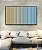 Quadro Horizontal Abstrato Degradê Listras Pêssego Azul Celeste Canvas Moldura - Imagem 3