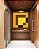 Quadro Quadrado Abstrato Geométrico Amarelo Chocolate Canvas Moldura - Imagem 1