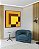 Quadro Quadrado Abstrato Geométrico Amarelo Chocolate Canvas Moldura - Imagem 5