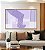 Quadro Horizontal Abstrato Listras Roxo Lavanda Geométrico Canvas Moldura - Imagem 2