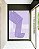 Quadro Vertical Abstrato Listras Roxo Lavanda Geométrico Canvas Moldura - Imagem 5