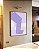 Quadro Vertical Abstrato Listras Roxo Lavanda Geométrico Canvas Moldura - Imagem 1
