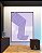 Quadro Vertical Abstrato Listras Roxo Lavanda Geométrico Canvas Moldura - Imagem 2