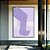 Quadro Vertical Abstrato Listras Roxo Lavanda Geométrico Canvas Moldura - Imagem 3