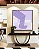 Quadro Quadrado Abstrato Listras Roxo Lavanda Geométrico Canvas Moldura - Imagem 3