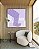 Quadro Quadrado Abstrato Listras Roxo Lavanda Geométrico Canvas Moldura - Imagem 5