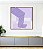 Quadro Quadrado Abstrato Listras Roxo Lavanda Geométrico Canvas Moldura - Imagem 1