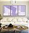 Trio de Quadros Abstrato Listras Roxo Lavanda Geométrico Canvas Moldura - Imagem 1