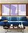 Trio de Quadros Abstrato Listras Roxo Lavanda Geométrico Canvas Moldura - Imagem 3