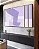 Trio de Quadros Estilizados Abstrato Listras Geométrico Roxo Lavanda Canvas Moldura - Imagem 2