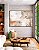 Quadro Horizontal Abstrato Concreto Cinza Arte Canvas Moldura - Imagem 1