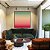 Quadro Quadrado Abstrato Degradê Turquesa Marfim Rosa Canvas Moldura - Imagem 3