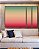 Trio de Quadros Estilizados Abstrato Degradê Turquesa Marfim Rosa Canvas Moldura - Imagem 3