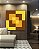 Quadro Quadrado Abstrato Geométrico Amarelo Ouro Chocolate Arte Canvas Moldura - Imagem 4