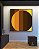 Quadro Quadrado Abstrato Geométrico Amarelo Ouro Chocolate Arte Canvas Moldura - Imagem 2