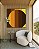 Quadro Quadrado Abstrato Geométrico Amarelo Ouro Chocolate Arte Canvas Moldura - Imagem 4