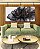 Trio de Quadros Estilizados Flor Abstrata Fumê Preto Dourado Branco Canvas Moldura - Imagem 2