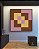 Quadro Quadrado Abstrato Geométrico Marrom Terra Rosa Antigo Areia Canvas Moldura - Imagem 5